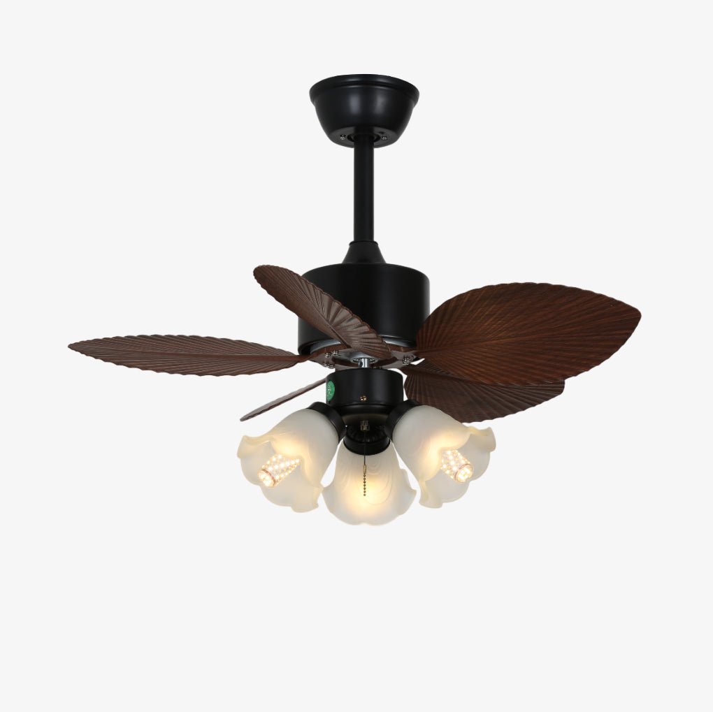 Floriva Blossom Ceiling Fan with Remote Control - 52 Inch Modern Flush Mount LED Light Kit - Quiet Reversible Motor for Bedroom, Living Room & Outdoor Covered Patio