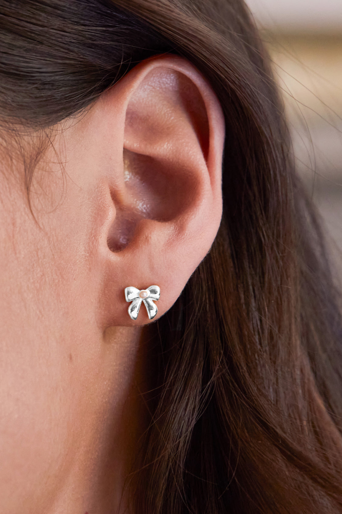 Elegant Pearl Bow Stud Earrings for Women - Dainty & Stylish Jewelry Gift for Brides, Party, or Everyday Wear