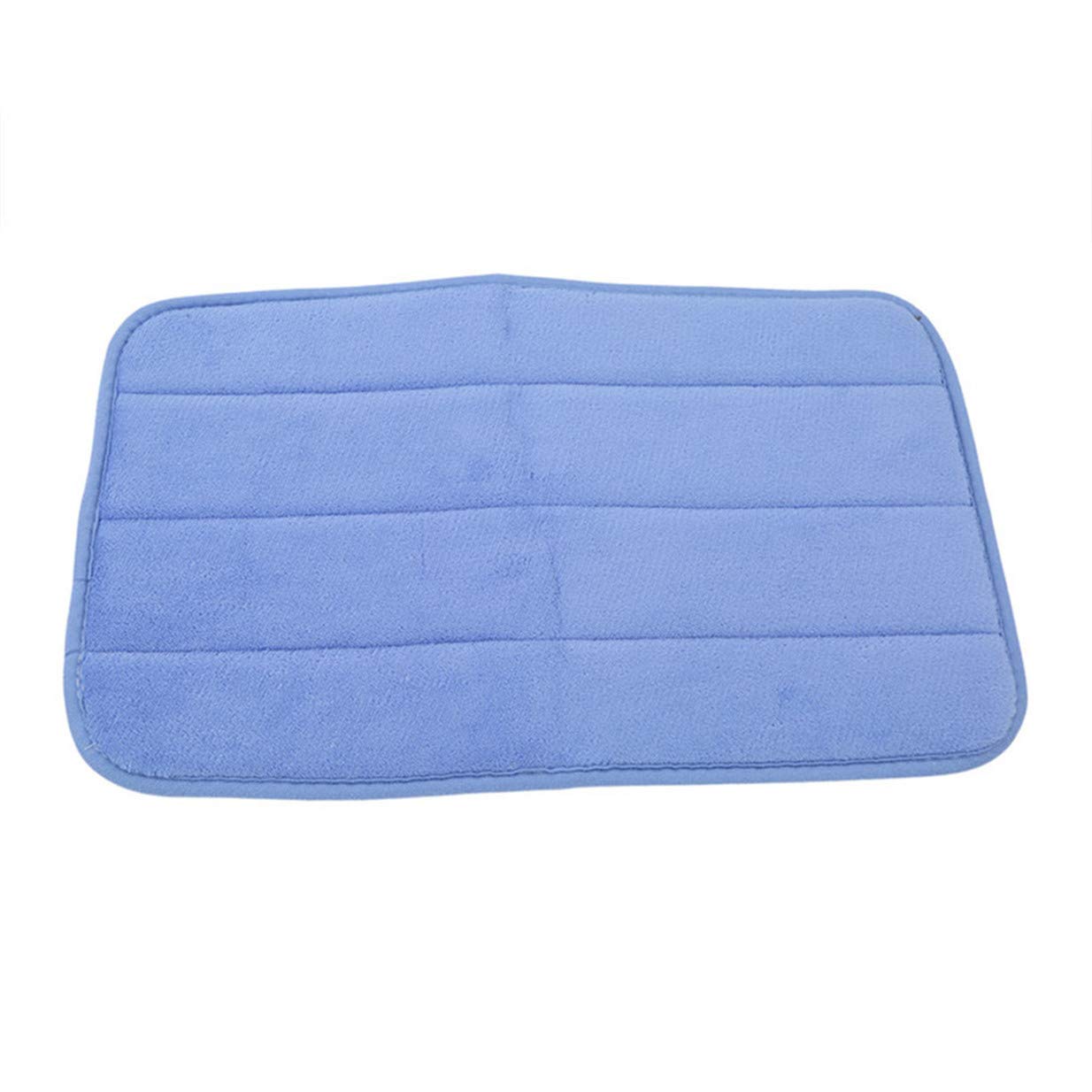 Premium Memory Foam Bath Mat - Ultra Soft, Absorbent & Non-Slip Bathroom Rug - Anti-Fatigue Kitchen Carpet with Striped Design (Navy Blue) - Perfect for Bathroom, Shower, Vanity & Spa Areas