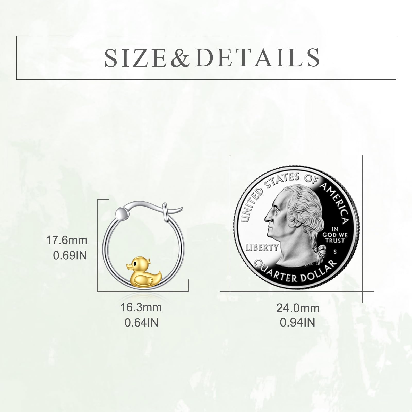 925 Sterling Silver Animal Hoop Earrings for Women - Duck, Seal, Capybara, Octopus, Rabbit, Panda, Crocodile, Unicorn, Black Cat, Butterfly, Owl, Bee, Penguin | Cute Dainty Jewelry Gift for Her, Everyday Wear & Special Occasions