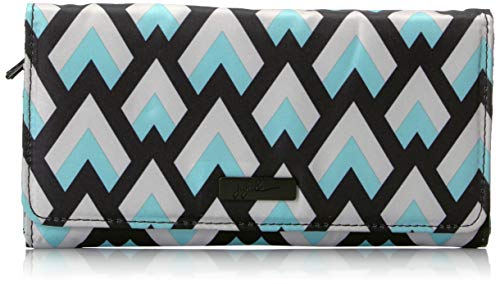 JuJuBe Be Rich Tri-Fold Wallet with Snap Enclosure - Onyx Collection Black Diamond | Stylish & Secure Womens Wallet for Everyday Use, Travel & Business