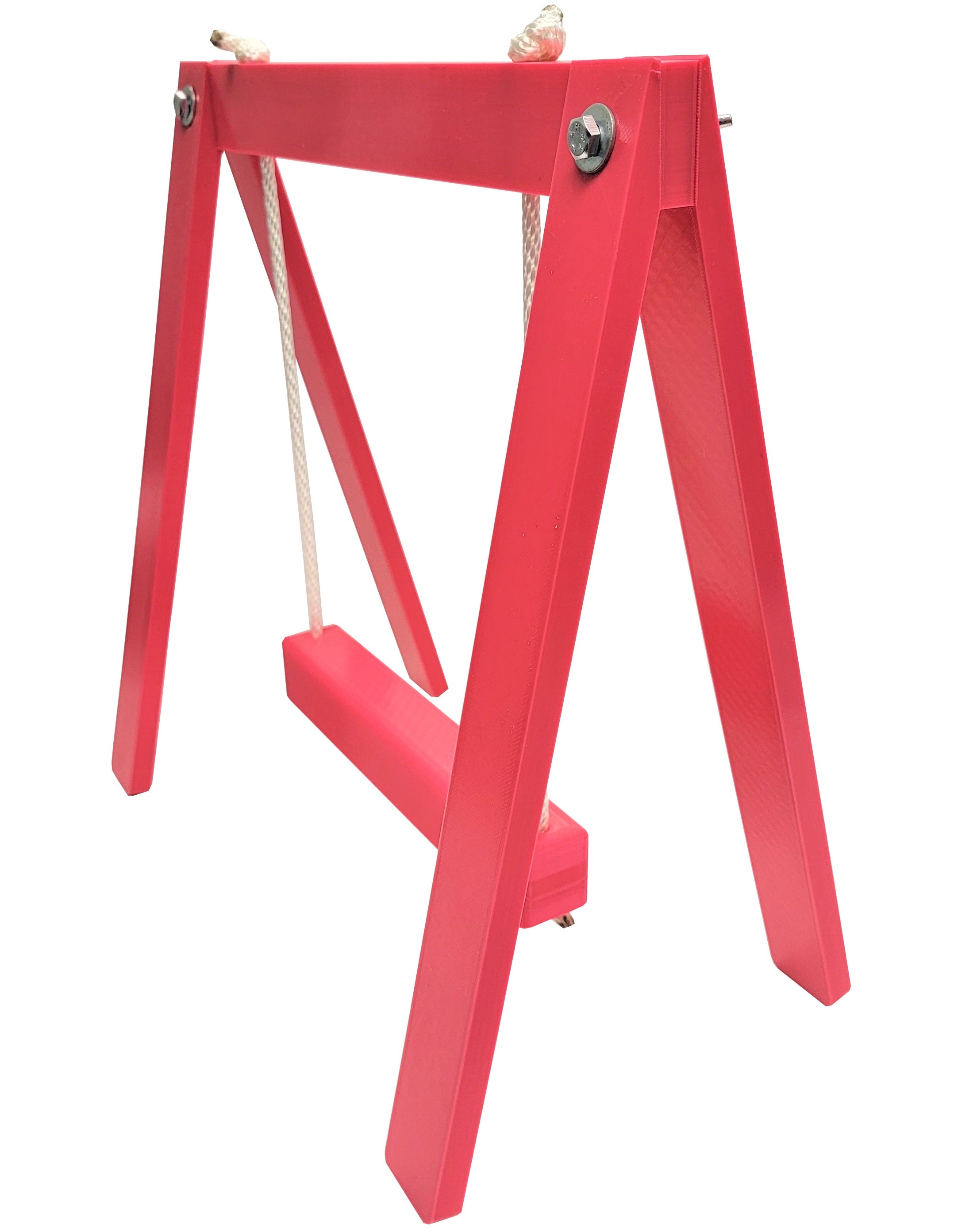 15 Inch Tall Pink Chicken Swing Set - Durable Poultry Perch for Hens & Roosters - Perfect for Coops, Backyards & Farm Use