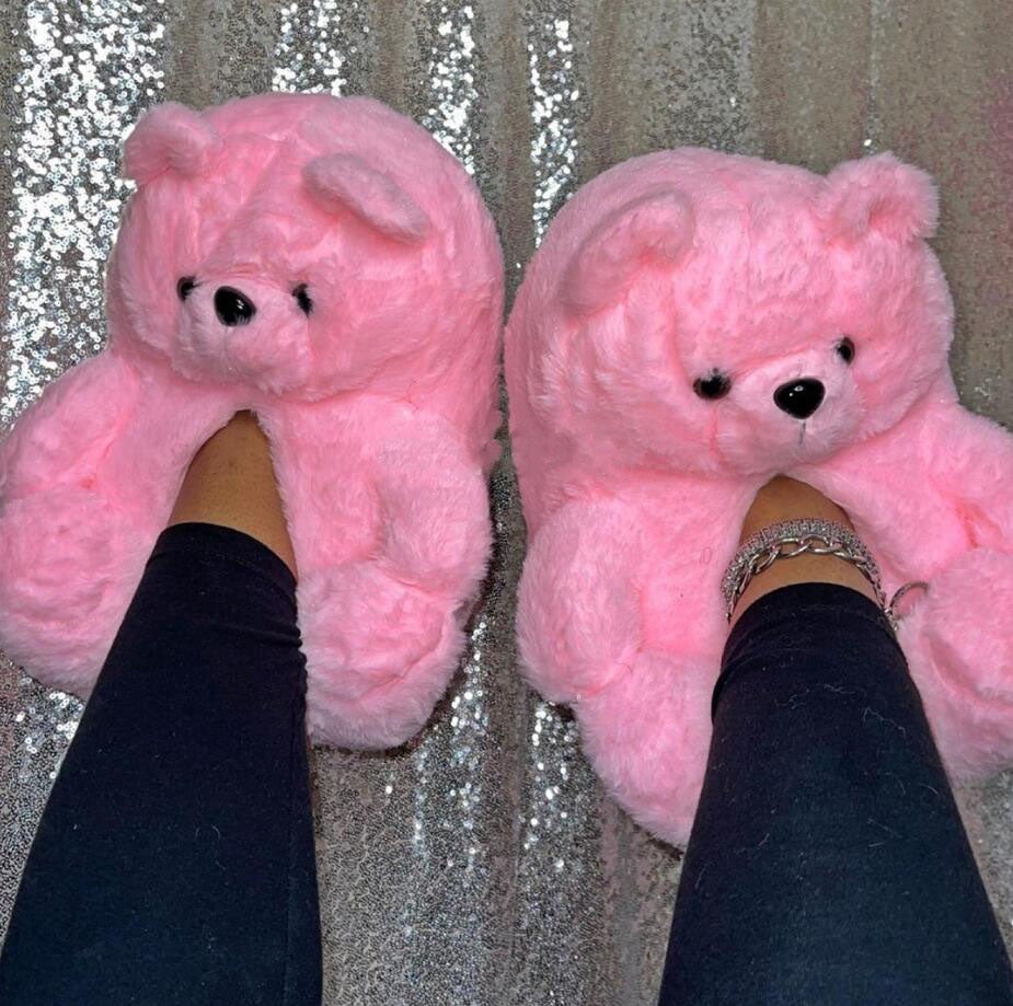 Cozy Women's Teddy Bear Slippers - Soft Plush House Shoes for Indoor Comfort & Warmth - Perfect Gift for Her, Christmas, Valentine's Day & Relaxing at Home