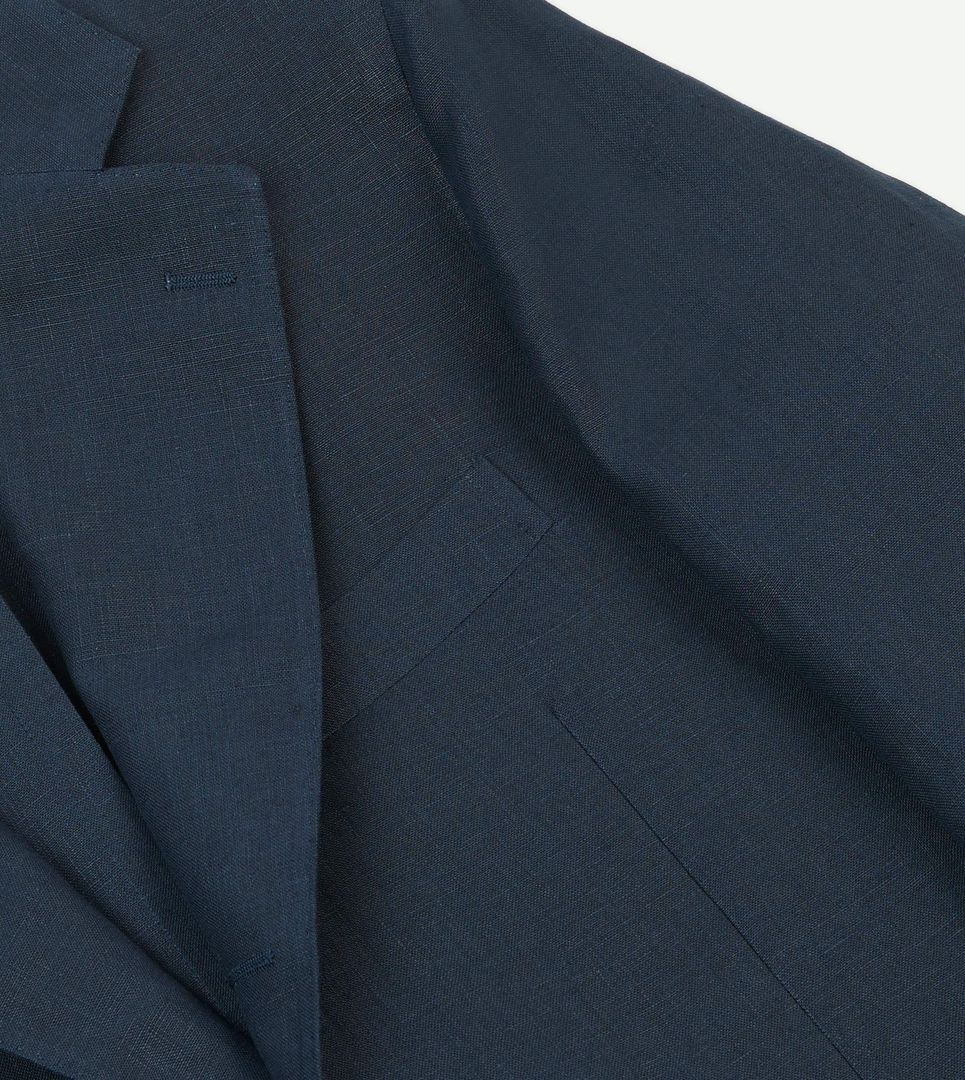 Navy Blue Irish Linen Tailored Blazer for Women - Elegant Formal Jacket for Office, Business Meetings & Special Occasions