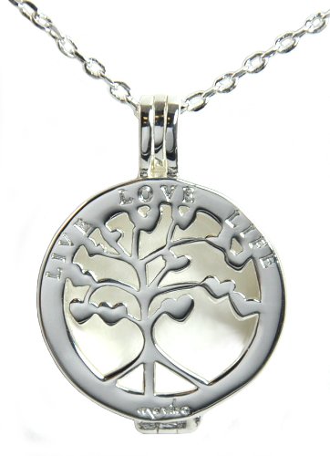 Navika Sterling Silver 'Live Love Life' Pendant Necklace with Green Charm – Perfect for Gifts, Anniversaries & Everyday Elegance