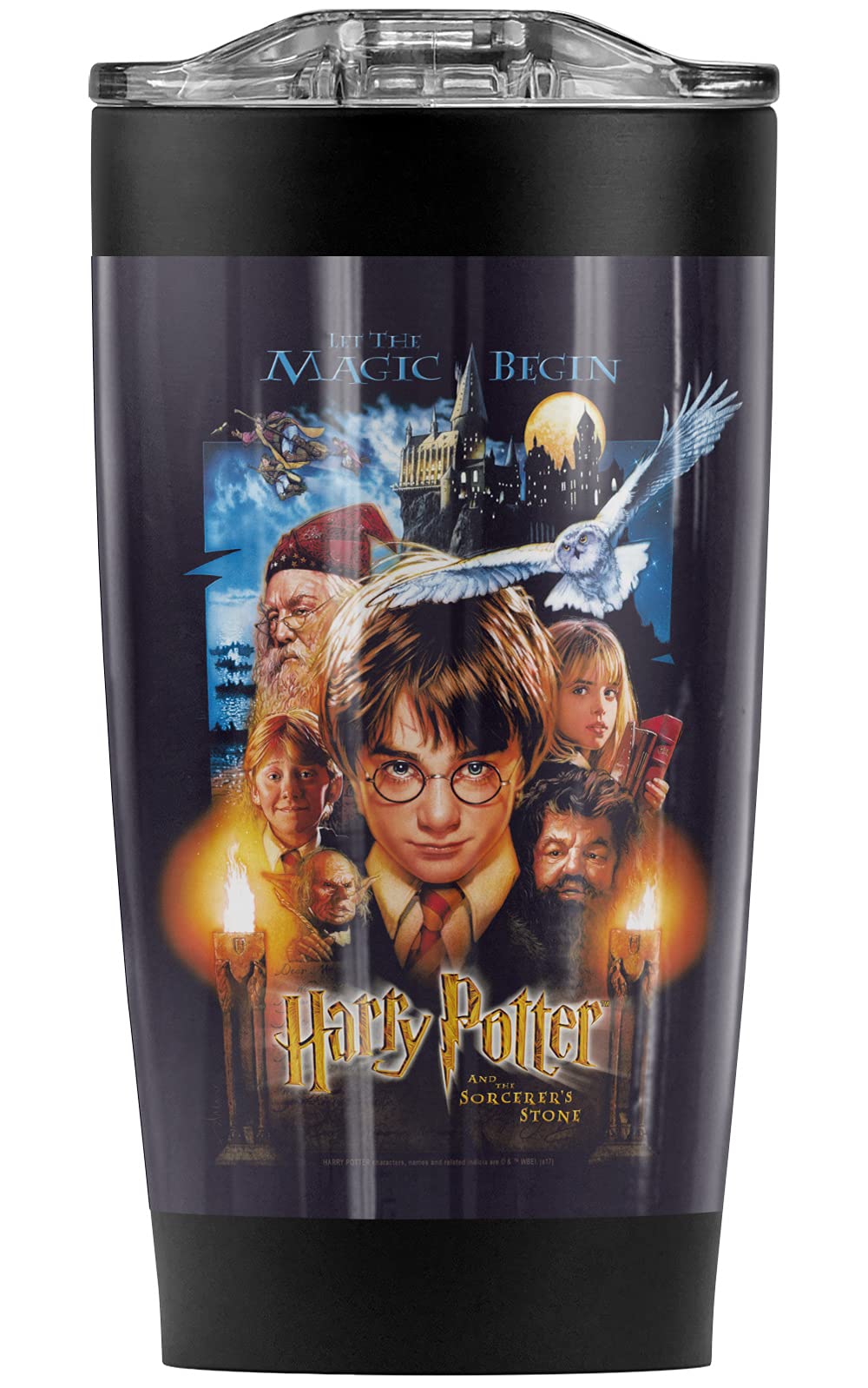 Harry Potter Stainless Steel Tumbler 20oz - Vacuum Insulated Travel Mug with Leakproof Lid | Double Wall Coffee Cup for Hot & Cold Drinks | Perfect for Office, Commute, Camping and Gift Giving