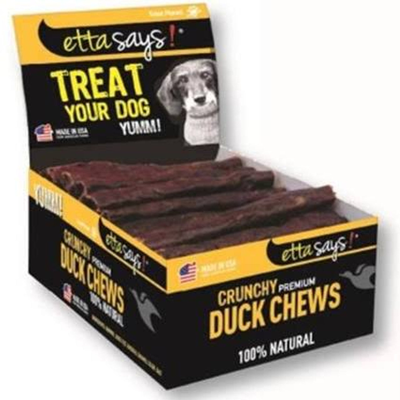 Etta Says! Duck Chews Natural Dog Treats for Training & Dental Health – High-Protein, Grain-Free Snacks for Small & Large Dogs – Perfect for Outdoor Adventures & Indoor Rewards