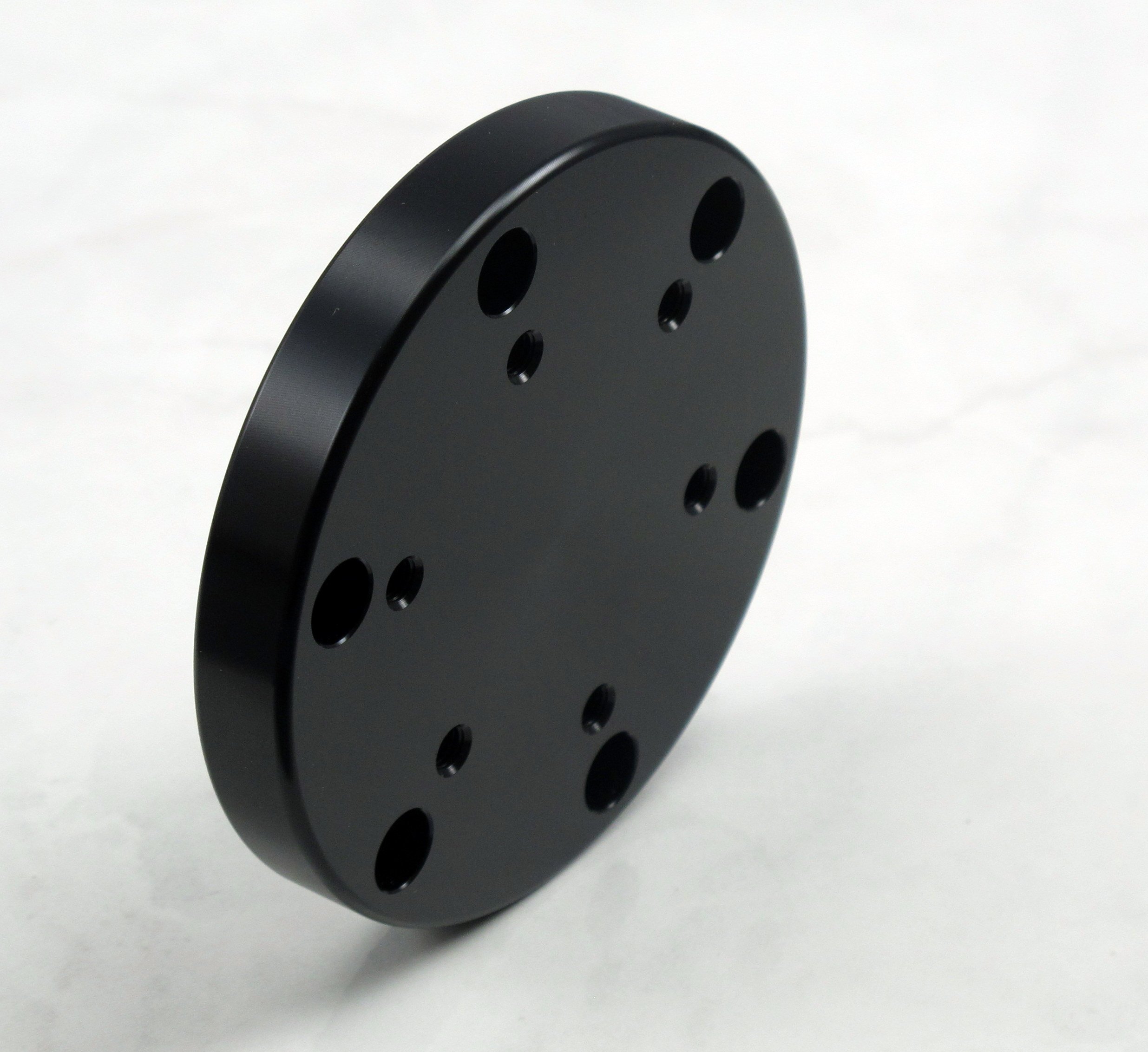 Crowder's Black 6 Hole to 3 Hole Steering Wheel Hub Adapter - 70mm PCD to 48mm/50.8mm PCD - Compatible with Most Karting & Formula Racing Cars - Perfect for Steering Wheel Upgrades and Custom Installations