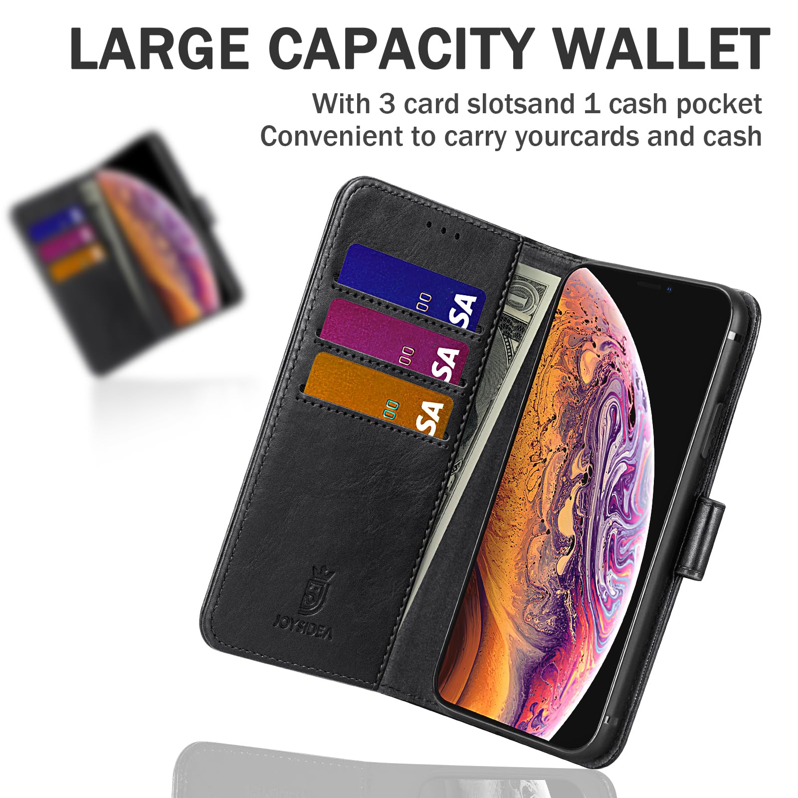 Premium PU Leather iPhone Xs Max Wallet Case (6.5