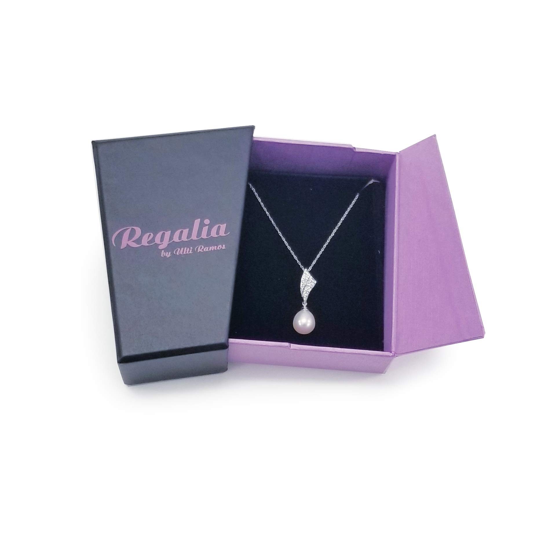 14K Gold Pearl and Diamond Pendant Necklace - Cultured Freshwater Pearl with 0.03ct White Diamonds - Elegant Jewelry Gift for Women, Perfect for Weddings, Anniversaries & Special Occasions