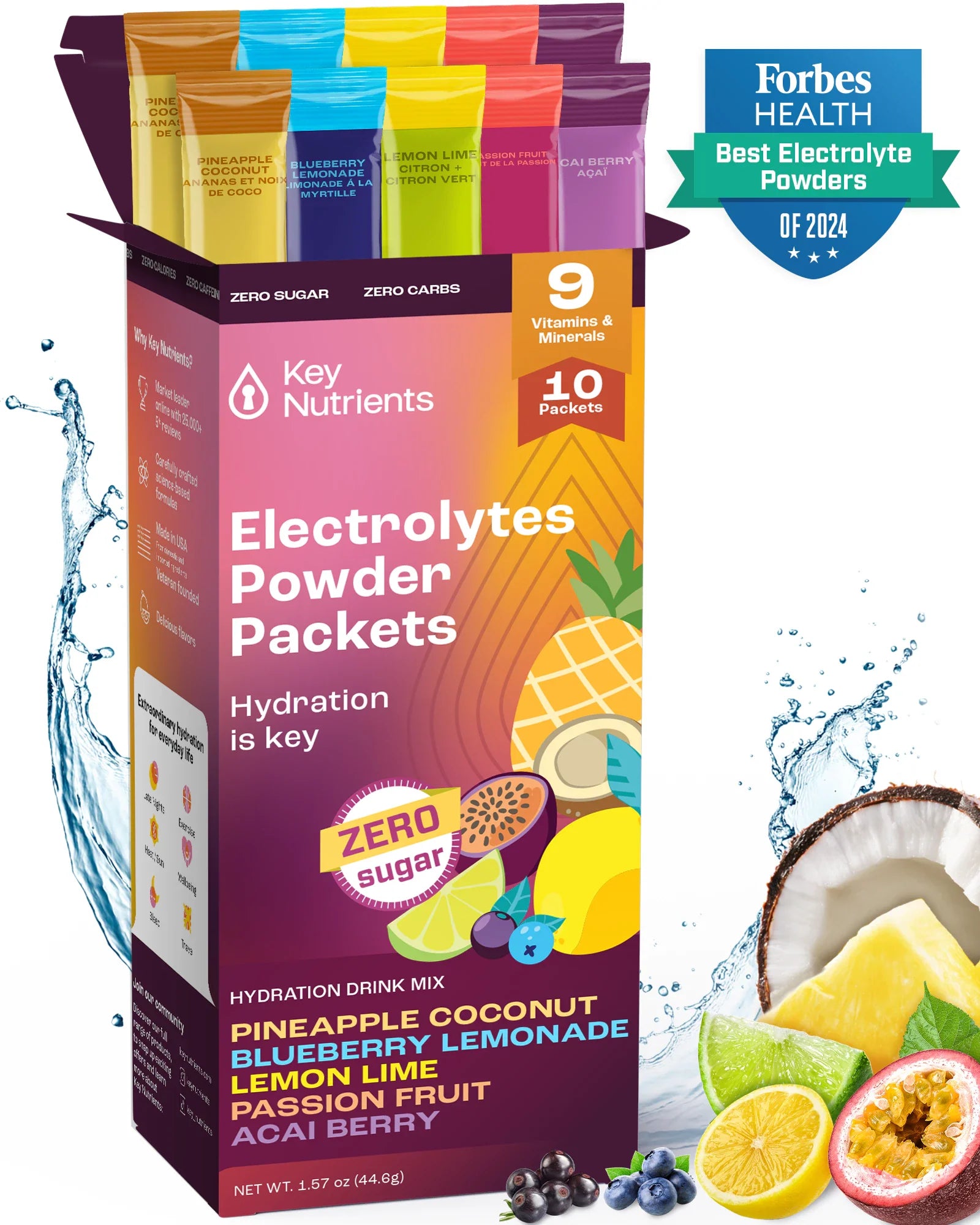 Electrolyte Recovery Plus Powder Travel Packets - Hydration Boost for Athletes & Travelers - Perfect for Workouts, Hiking & Post-Workout Recovery