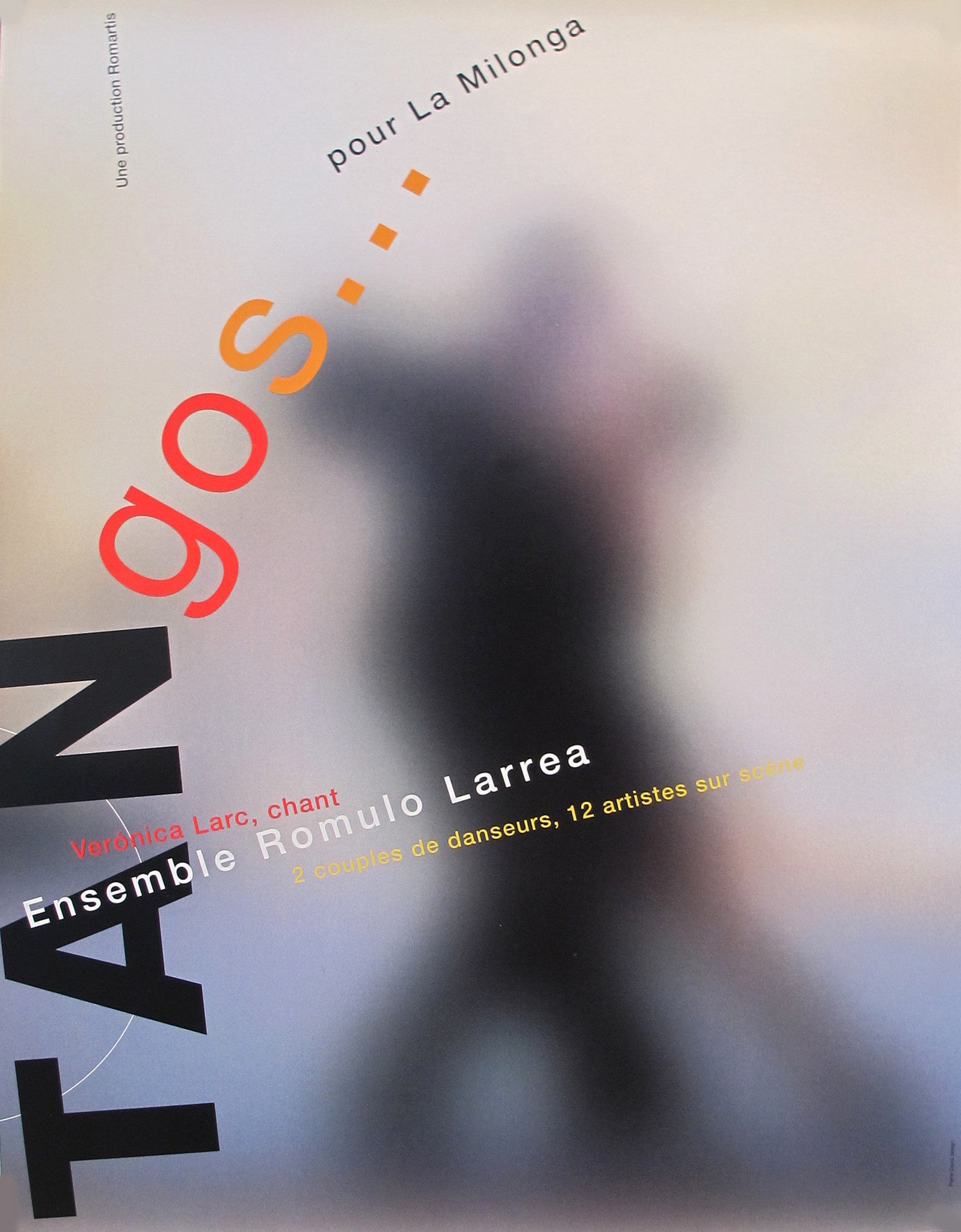 2000 Original Contemporary Tango Poster - La Milonga by Pierre David | Vintage Dance Wall Art for Home & Office Decor | Perfect for Tango Lovers & Latin Dance Enthusiasts