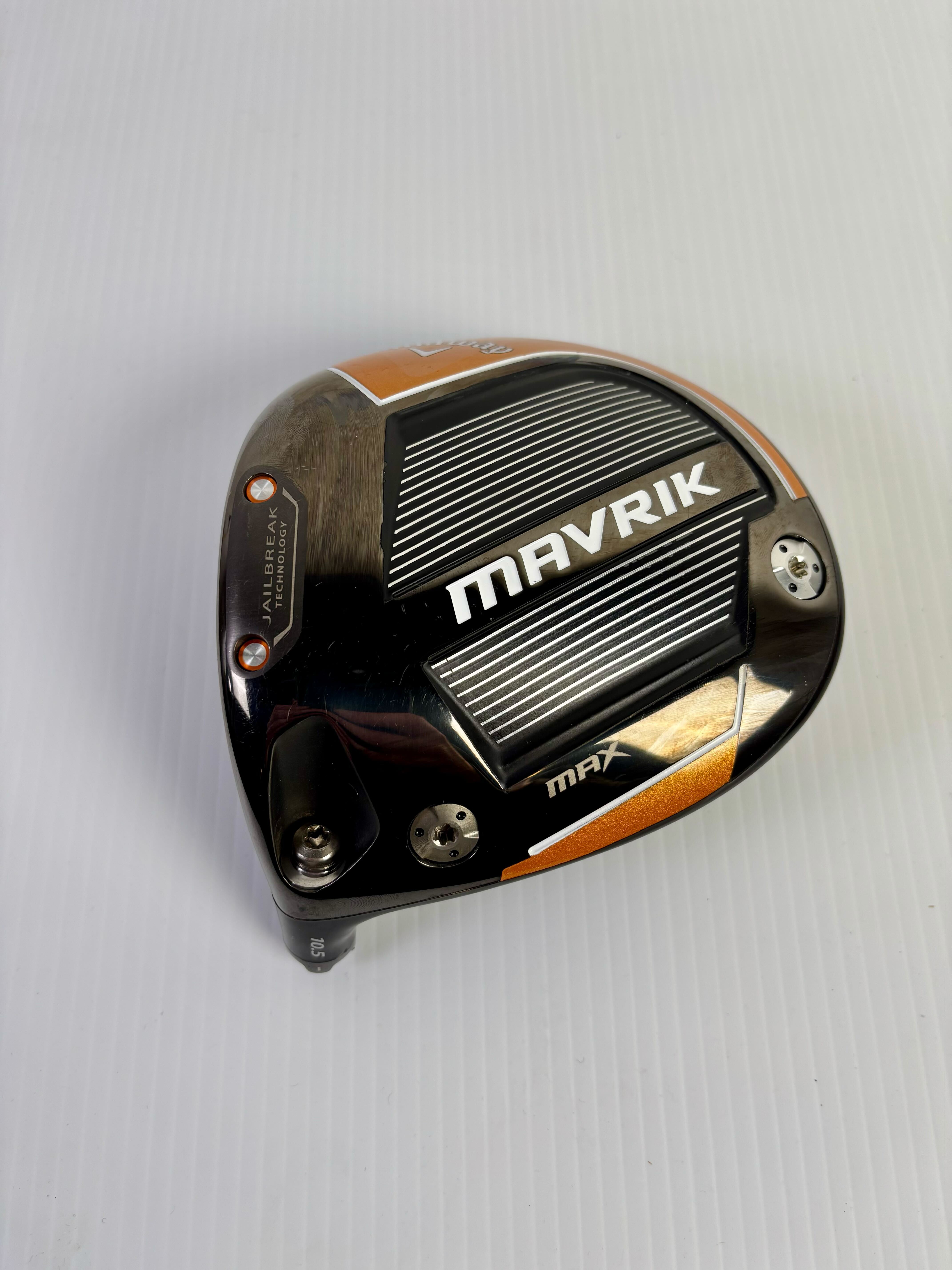 Used Callaway Mavrik Max Driver Head Only - Left Handed 10.5° Golf Club for Men | Perfect for Driving Range Practice & Course Play