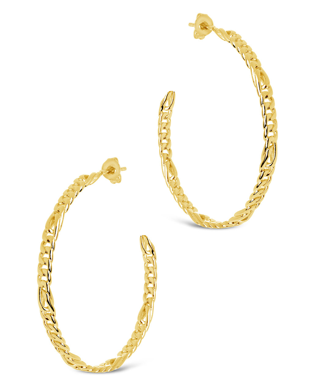 Claudette Chain Hoop Earrings for Women - Trendy Gold Dangle Drop Earrings for Party, Wedding & Everyday Wear | Fashion Jewelry Gift for Her