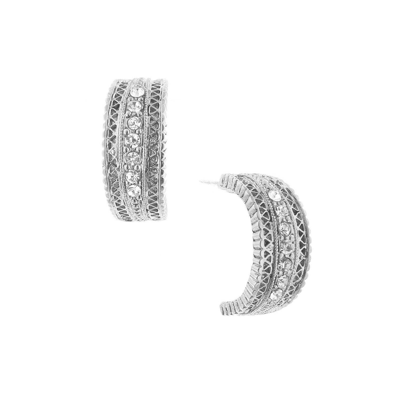 1928 Crystal Hoop Earrings for Women - Elegant Vintage Jewelry Gift for Party, Wedding & Everyday Wear