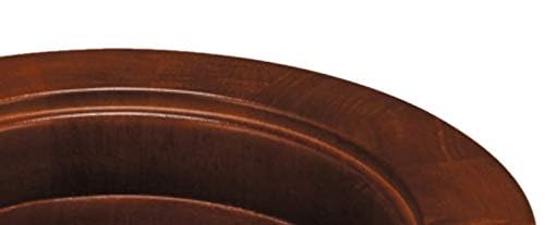 Robert Smith 10 Inch Walnut Stain Wood Stacking Bread Plate - Rustic Serving Tray for Bread, Cheese, Charcuterie & Entertaining | Perfect for Farmhouse Dining, Brunch & Party Platters