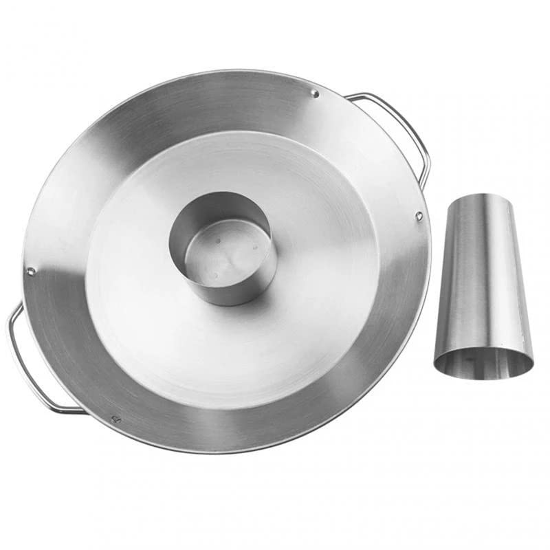 Stainless Steel Detachable Roast Chicken Pot & BBQ Grill Pan - Outdoor Picnic Camping Cookware Set for Perfect Roasted Chicken (Silver, One Size) | Ideal for Backyard BBQs, Camping Trips & Outdoor Cooking