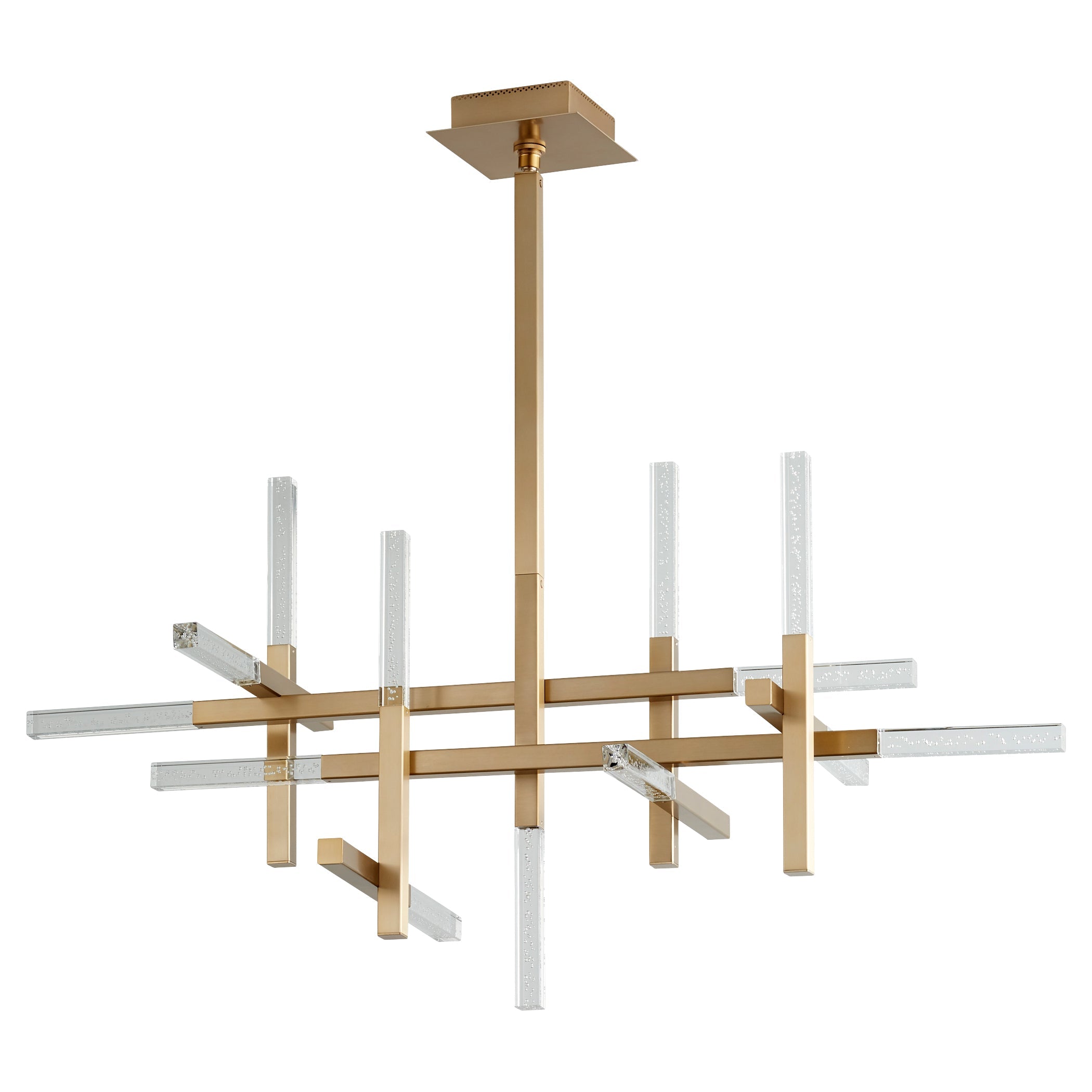 Oxygen Atlantis 3 637 40 Modern Chandelier in Aged Brass - Elegant Lighting Fixture for Dining Room, Living Room & Bedroom Decor