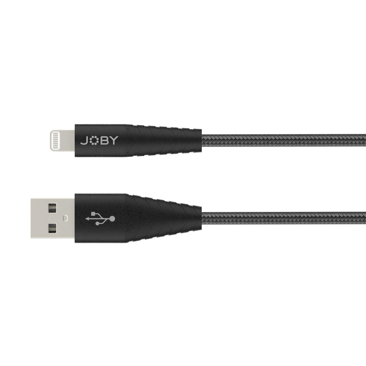 Joby 3.9' High Speed MFi Certified Lightning Cable - Fast Charging & Data Sync for iPhone 14/13/12/11/X/8 - Durable Nylon Braided USB Cable for Home, Office & Travel