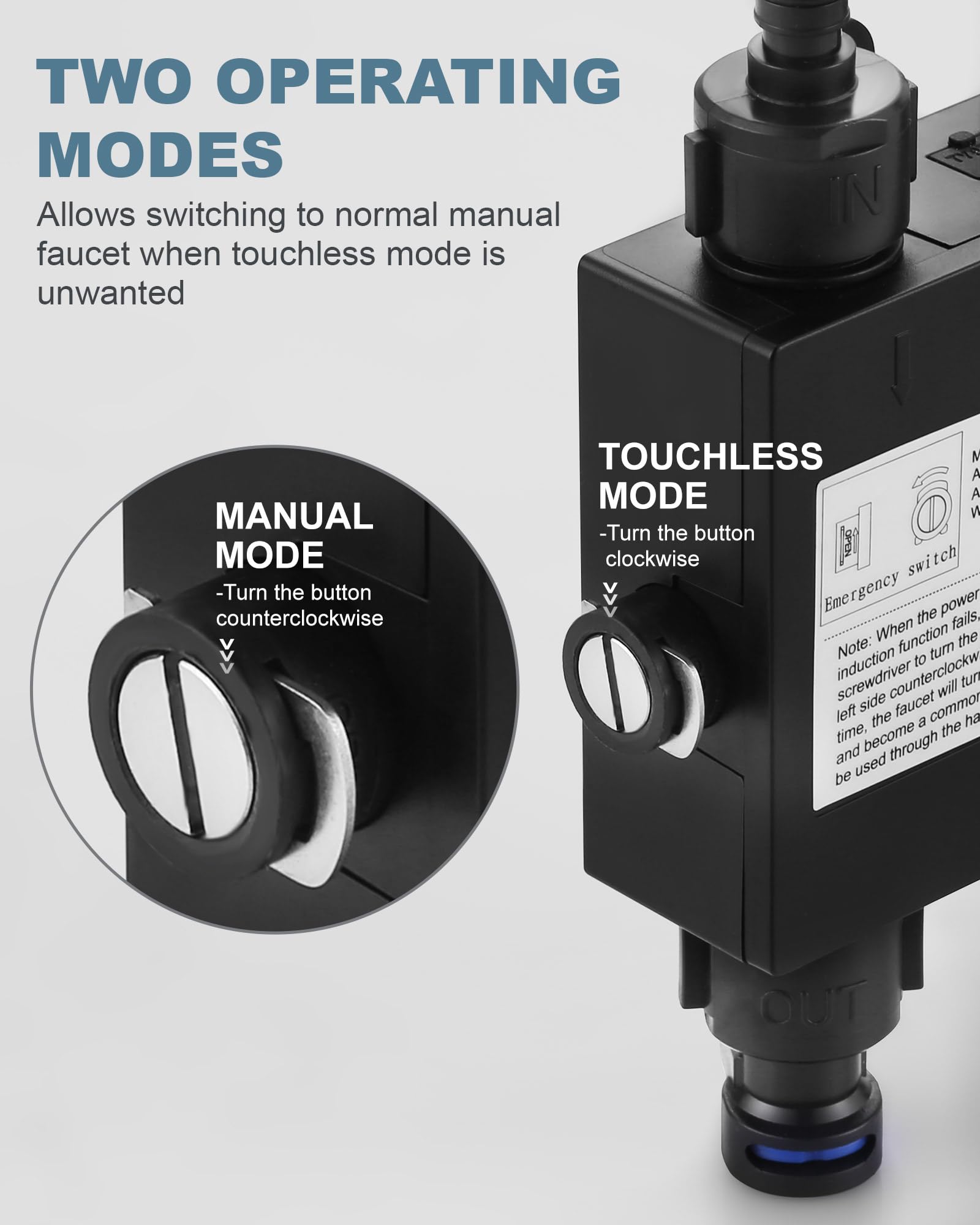 WOWOW Smart Motion Sensor Touchless Kitchen Faucet - Stainless Steel Automatic Hands-Free Faucet with Pull Down Sprayer, Oil Rubbed Bronze Finish for 1 or 3 Hole Sink Installation | Perfect for Busy Home Cooks & Commercial Kitchens