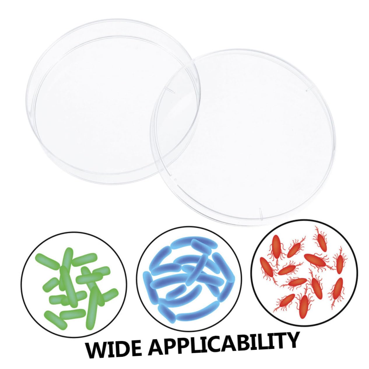 30pcs Plastic Petri Dishes for Cell Culture, Tissue Culture - Lab-Grade Sterile Disposable Culture Dishes for Microbiology, Biology Experiments & Scientific Research