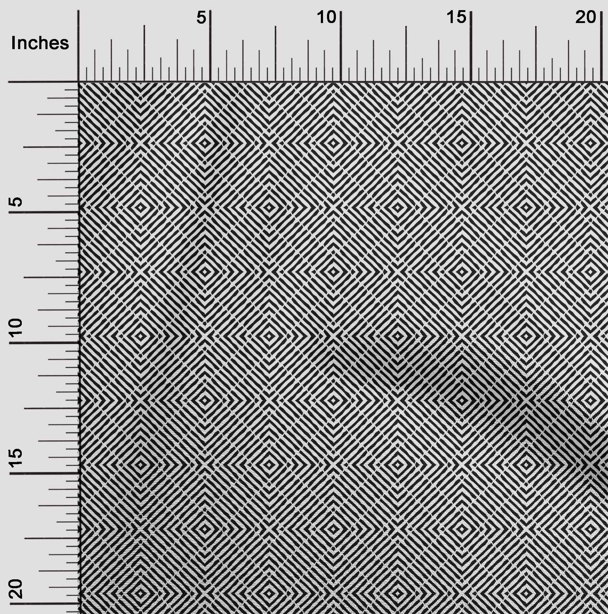 Premium 100% Cotton Jersey Fabric - Soft Black Asian Block Print Dress Material by The Yard (58