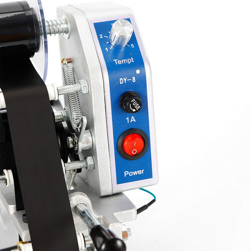 Electric Hot Foil Stamping Machine 110V - Date Code Printer for PVC, Leather, PU & Paper - Perfect for Packaging, Labeling & Product Customization