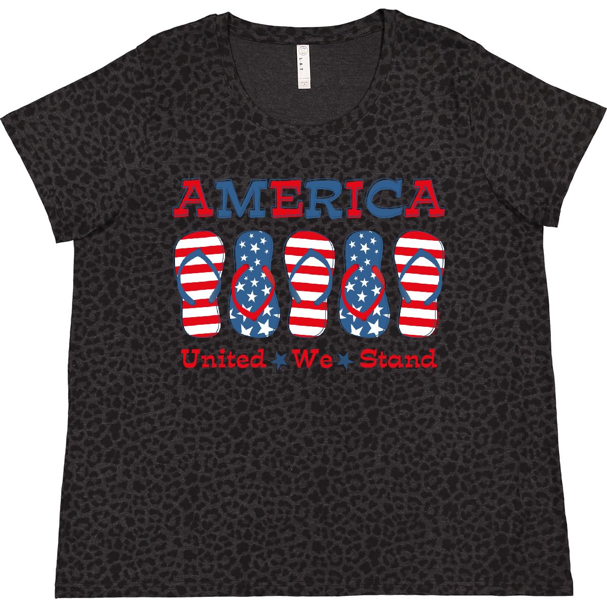 Inktastic Flip Flop America Women's Plus Size Graphic T-Shirt - Comfortable Casual Tee for Summer, Beach, and Vacation Outfits