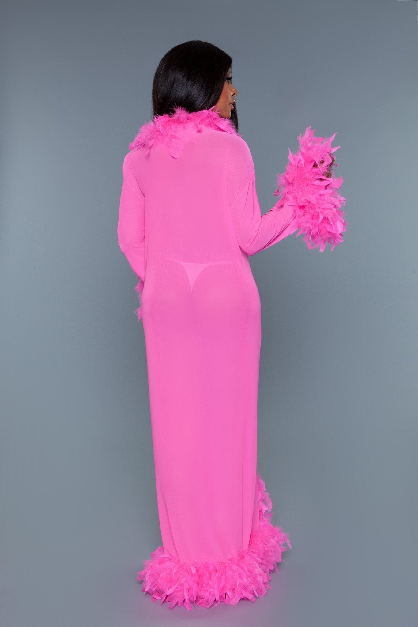 BeWicked Women's Glamour Robe BW834 - Sexy Satin Lingerie Robe for Women - Perfect for Boudoir, Bridal Shower & Romantic Nights