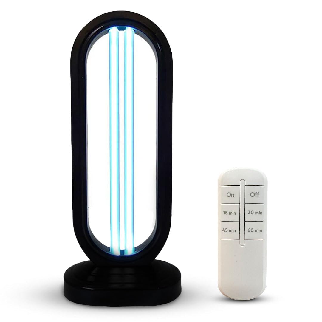 Swissklip UV-C Light Sanitizer for Home - Portable Disinfection Device for Dust Mites, Mold & Germs - 4 Speed Settings - Ideal for Bedrooms, Kitchens & Travel Use