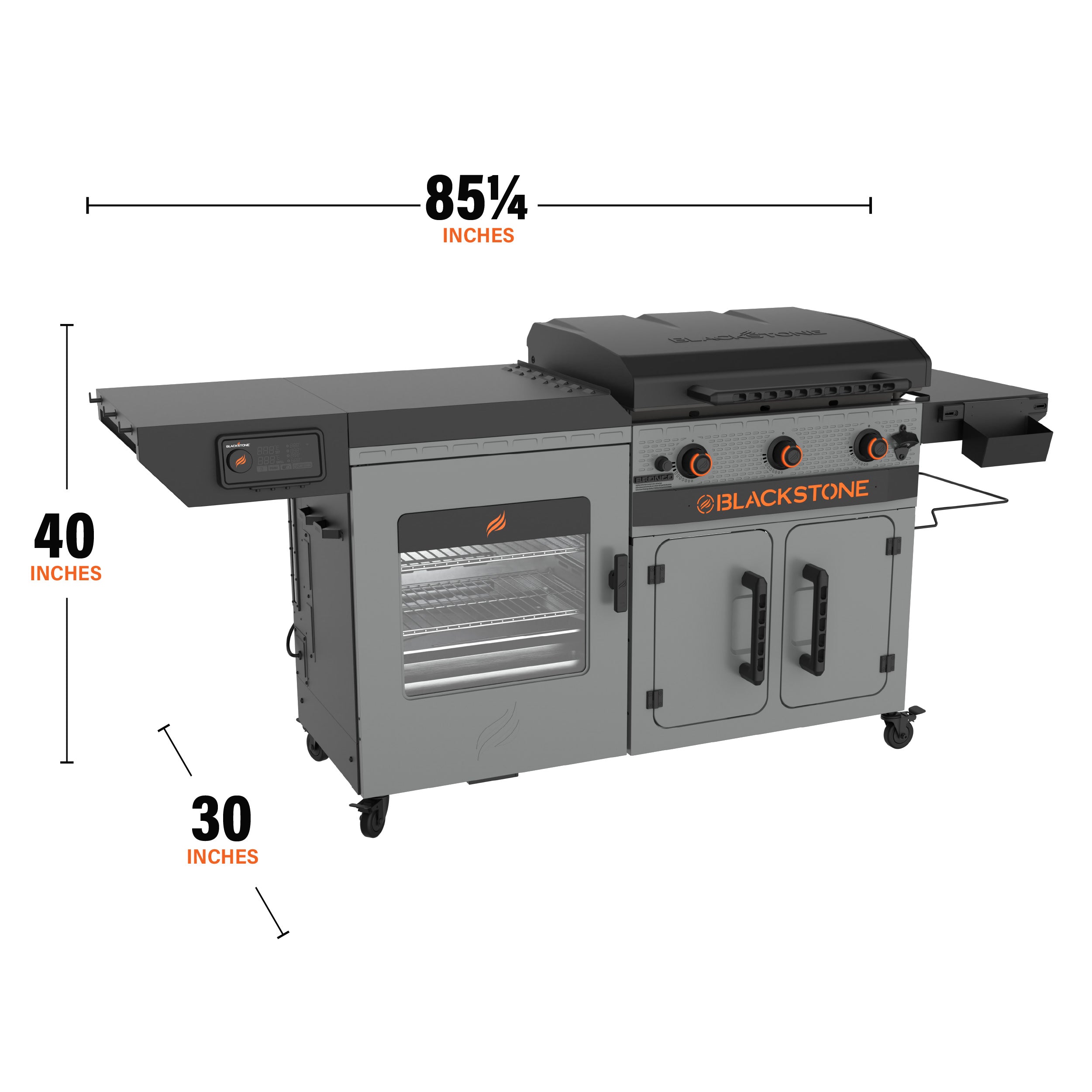 Bronco 28 XL Griddle Vertical Pellet Smoker Combo - Heavy Duty Outdoor Grill & Smoker for BBQ, Backyard Cooking, Tailgating & Camping