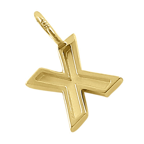 14K Solid Gold X Initial Pendant Necklace for Women - Personalized Letter Jewelry Gift for Birthday, Anniversary & Valentine's Day | Elegant Layering Piece for Everyday Wear & Special Occasions