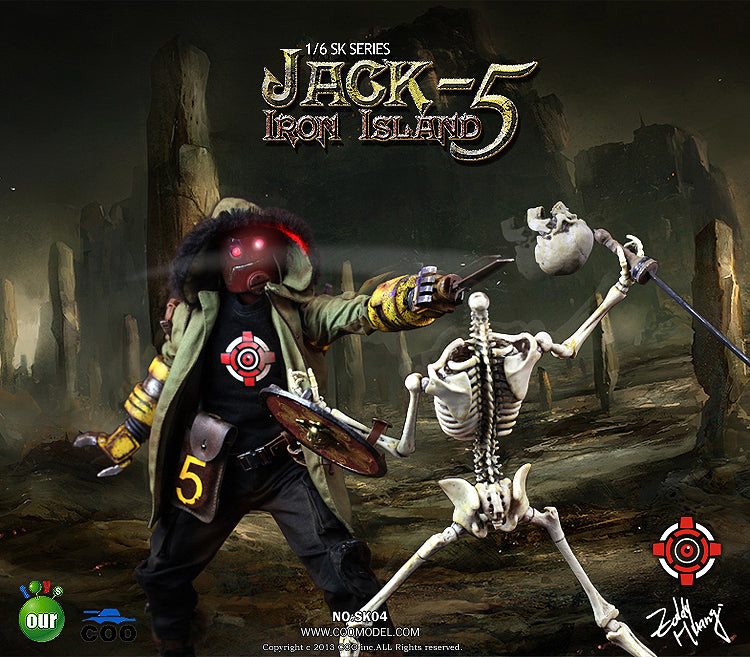 1/6 Scale Coo Model SK04 Iron Island Jack 5 Bucket Action Figure - Collectible Military Soldier Model for Display & Diorama Scenes
