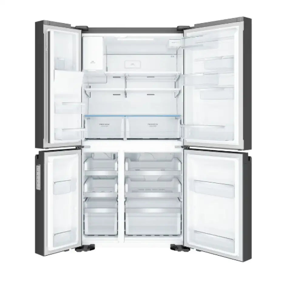 Westinghouse WQE6170BB 609L Quad Door Refrigerator in Matte Black - Energy Efficient Large Capacity Fridge for Modern Kitchen & Open Plan Living Spaces