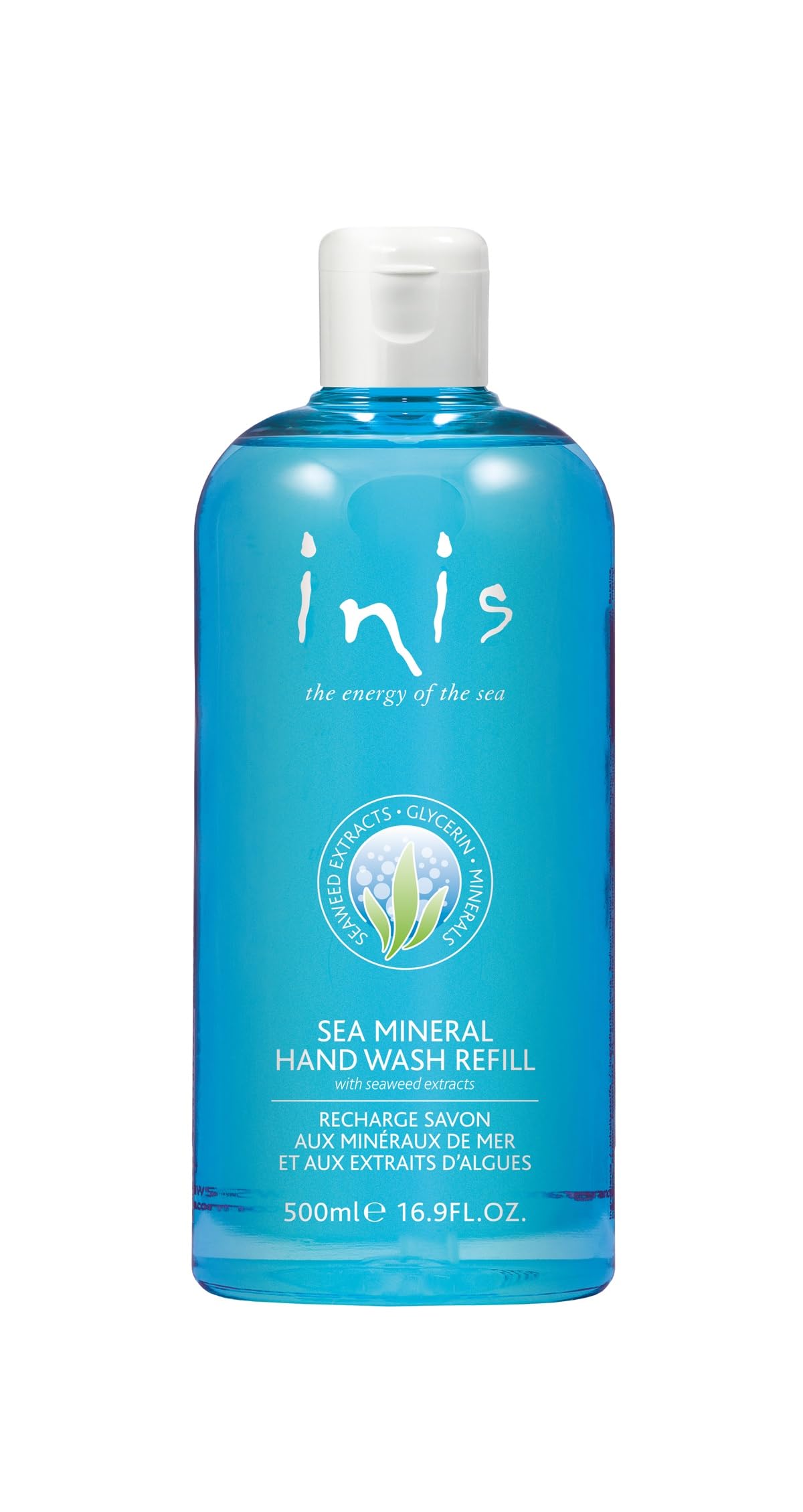 Inis The Energy of the Sea Mineral Hand Wash Refill - 16.9 Fl Oz (500ml) | Natural & Refreshing Scent for Bathroom, Kitchen & Guest Washrooms | Eco-Friendly & Gentle on Skin