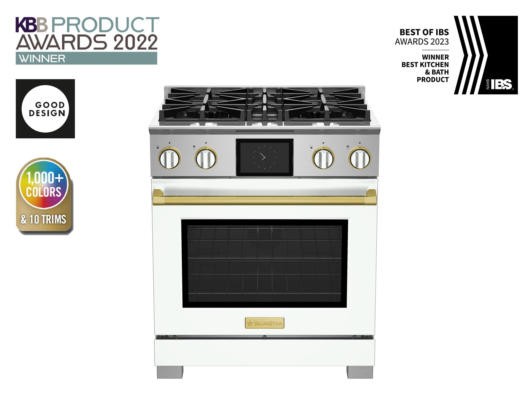 Bluestar BSDF304B 30-Inch Professional Dual Fuel Range - Gas Stove & Electric Oven for Home Chefs & Commercial Kitchens | Perfect for Baking, Roasting & High-Heat Cooking