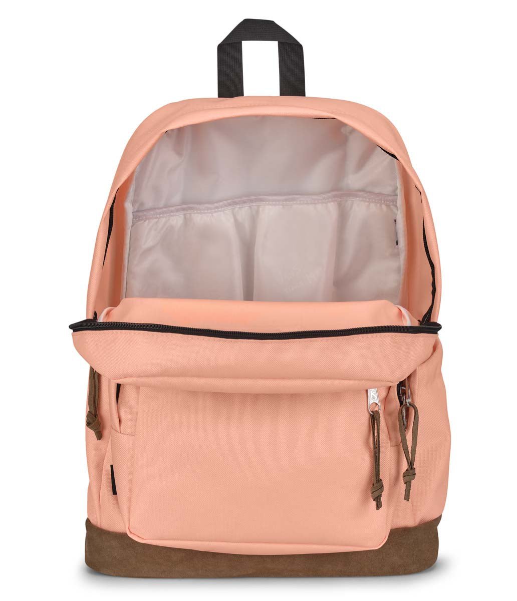 JanSport Right Pack Backpack - Lightweight School & Travel Backpack for Students & Commuters, Peach Neon - Perfect for College, Hiking & Everyday Use
