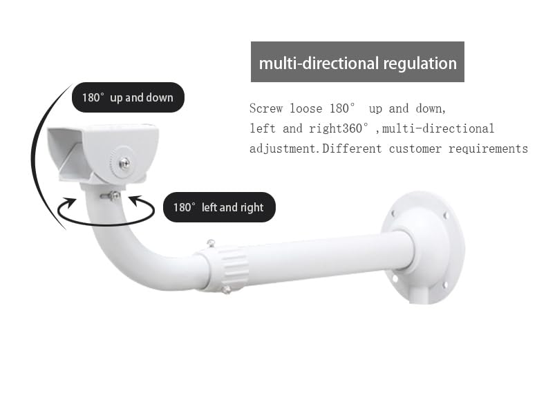 Adjustable Telescopic CCTV Security Camera Mount Bracket (30-47.2 inch) - Universal Wall Mount for IP Cameras & Surveillance Systems - Perfect for Home Security, Office Monitoring & Outdoor Surveillance