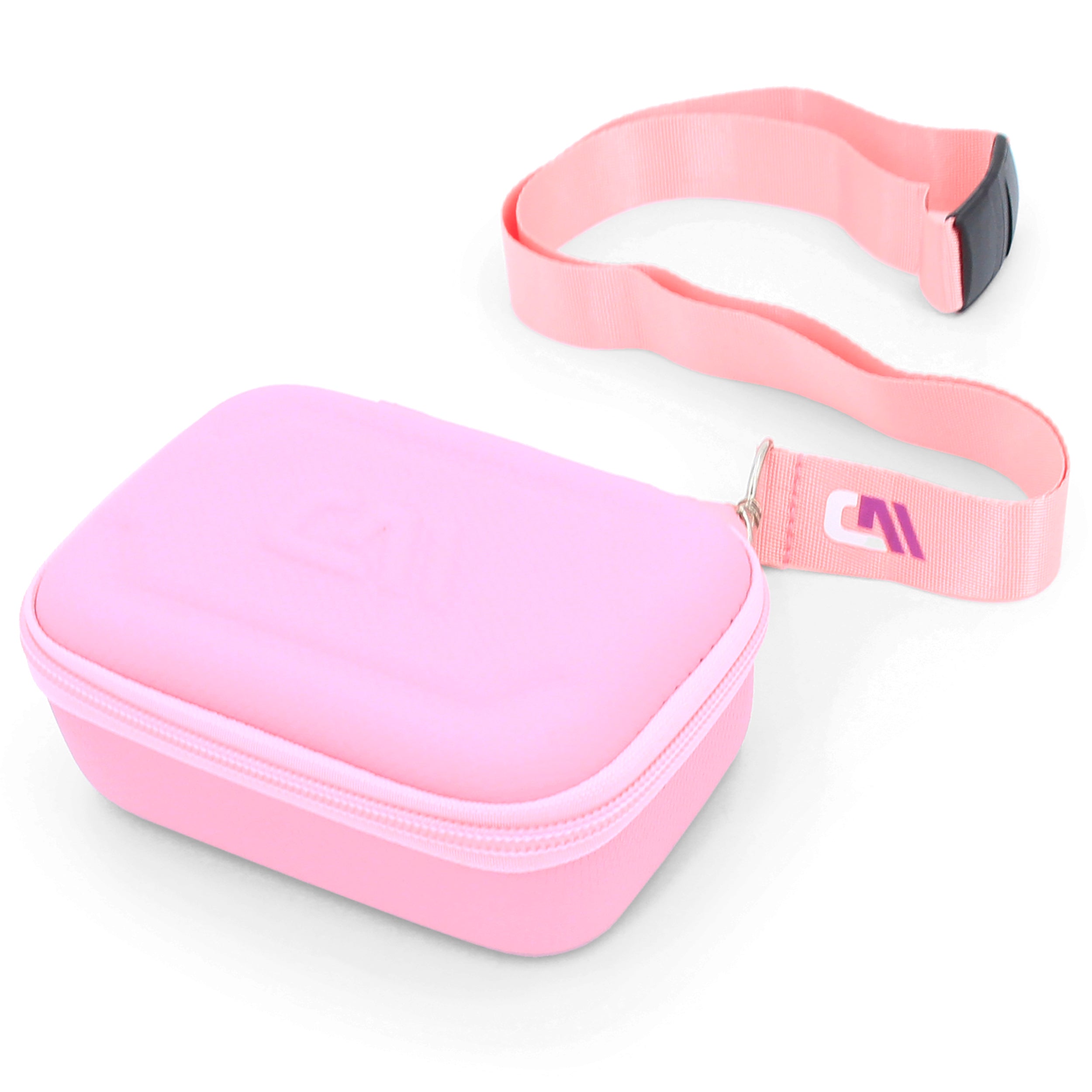 CASEMATIX Protective Carry Case for Moonbird & Moonbuddy Meditation Device - Compatible with Breathing Trainer, USB C Cable Accessories (Pink) - Perfect for Travel, Yoga & Stress Relief Sessions