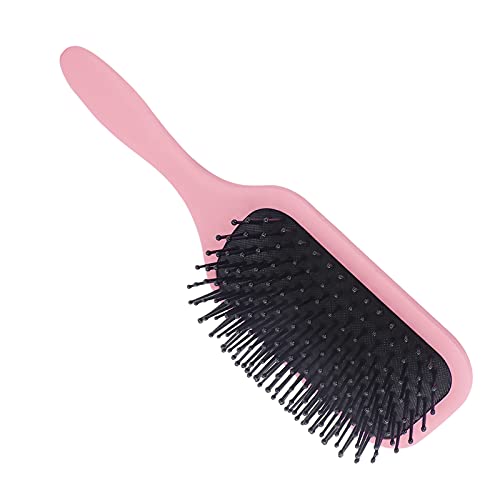 Detangling Hair Brush for Straight & Curly Hair - Round Air Cushion Comb with Flexible Teeth for Smooth Brushing (Pink) | Perfect for Daily Hair Care, Travel & Salon Use