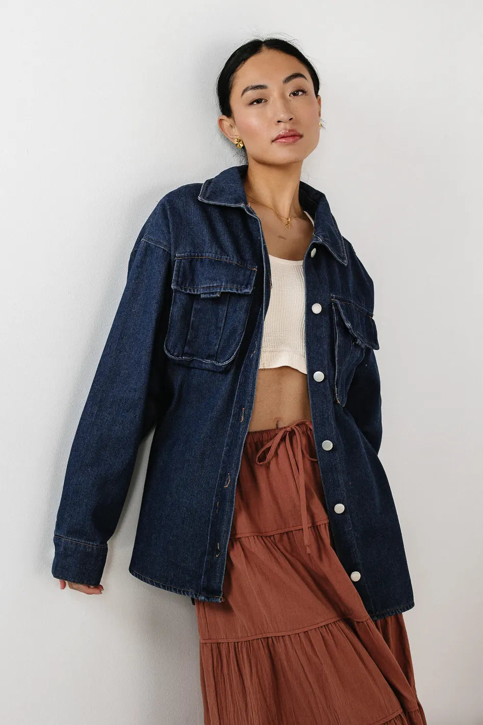 Nolan Denim Jacket for Men & Women | Vintage Style Denim Jacket with Comfort Fit | Perfect for Casual Outfits, Streetwear & Fall Layering