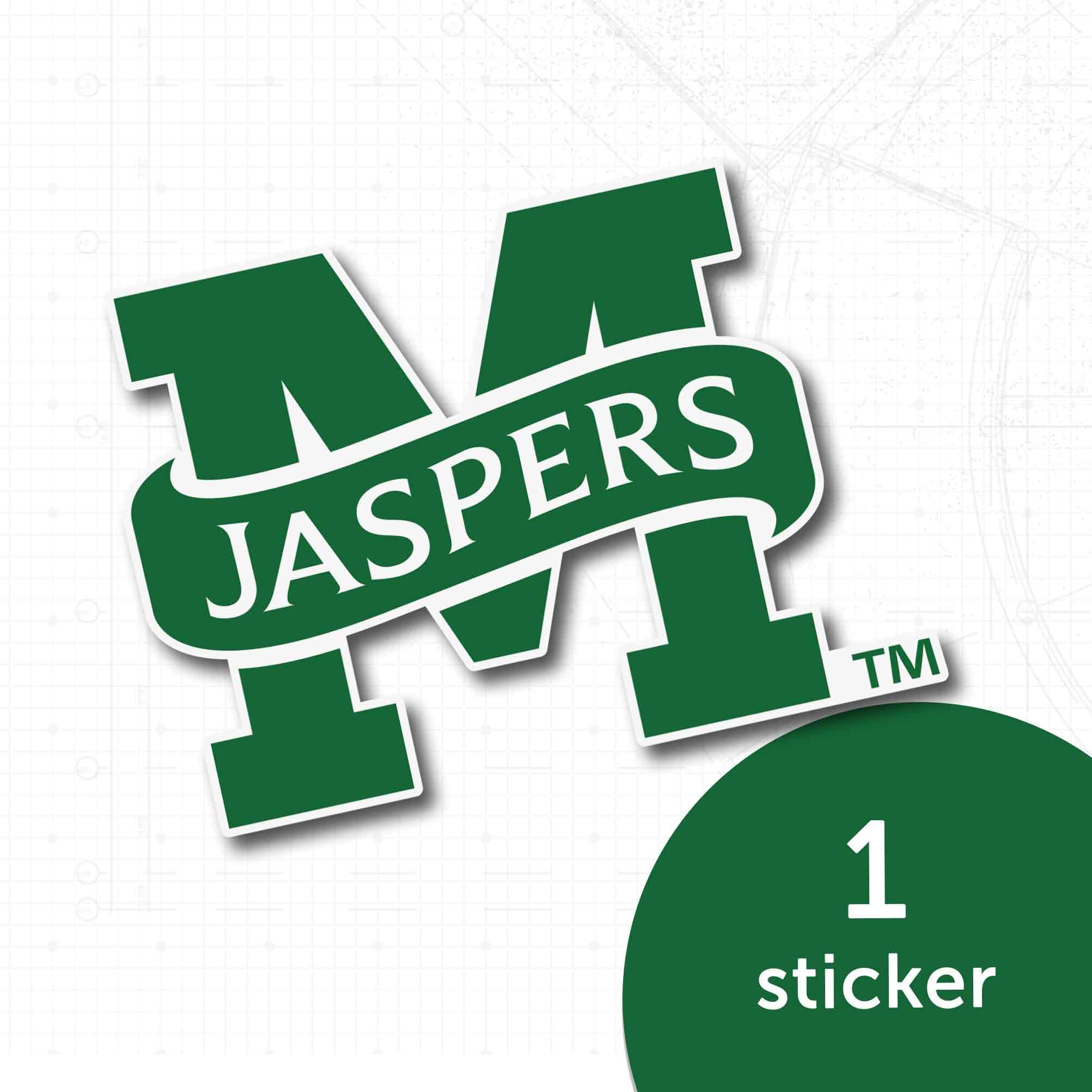 Desert Cactus Manhattan College Sticker - Jaspers Vinyl Decal for Laptop, Water Bottle, Car & Scrapbook - Waterproof & Durable (IND 00061A) - Perfect for School Spirit, DIY Crafts & Personalizing Accessories