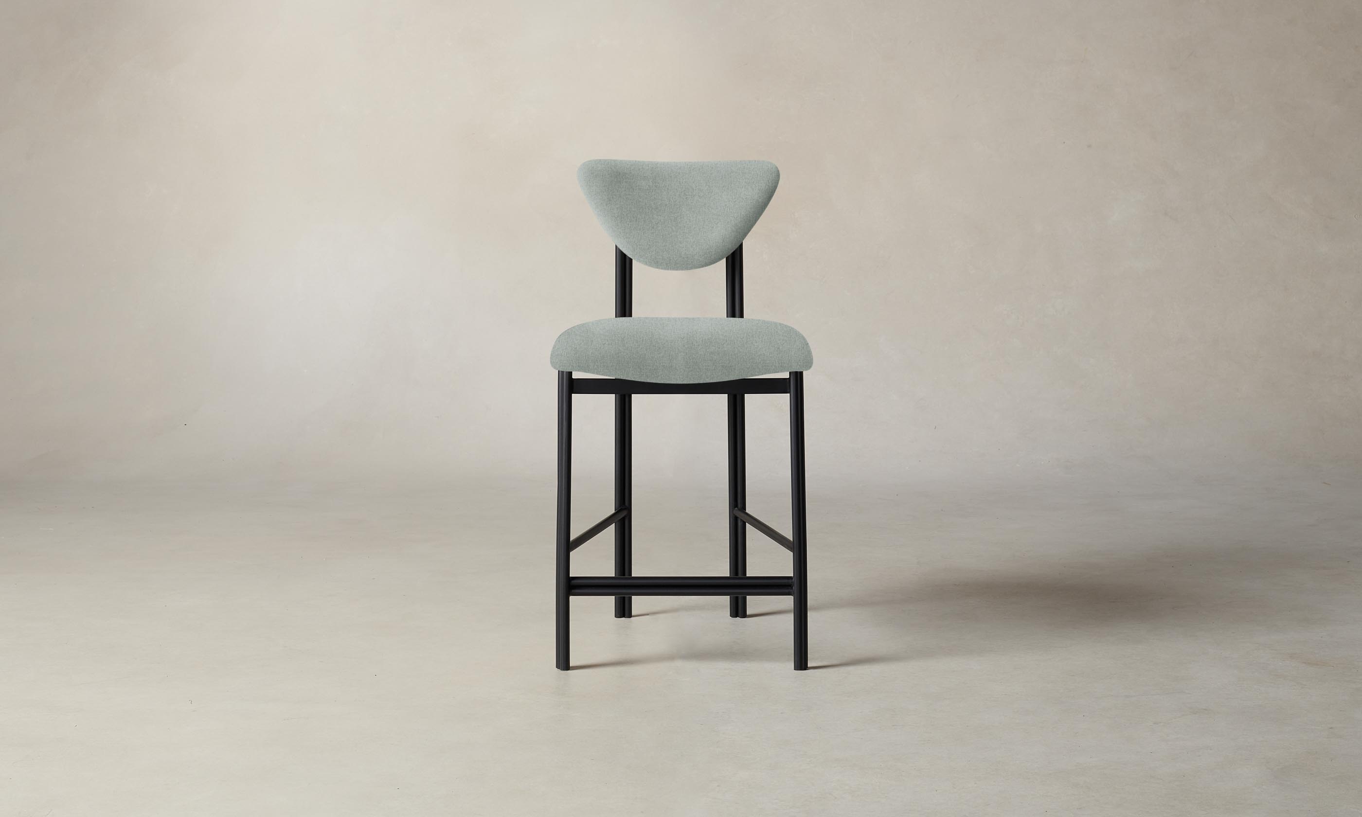Premium Cooper Counter Stool - Performance Mélange Weave Seaglass Bar Stool for Kitchen Island, Breakfast Nook & Home Decor - Durable & Stylish Seating Solution
