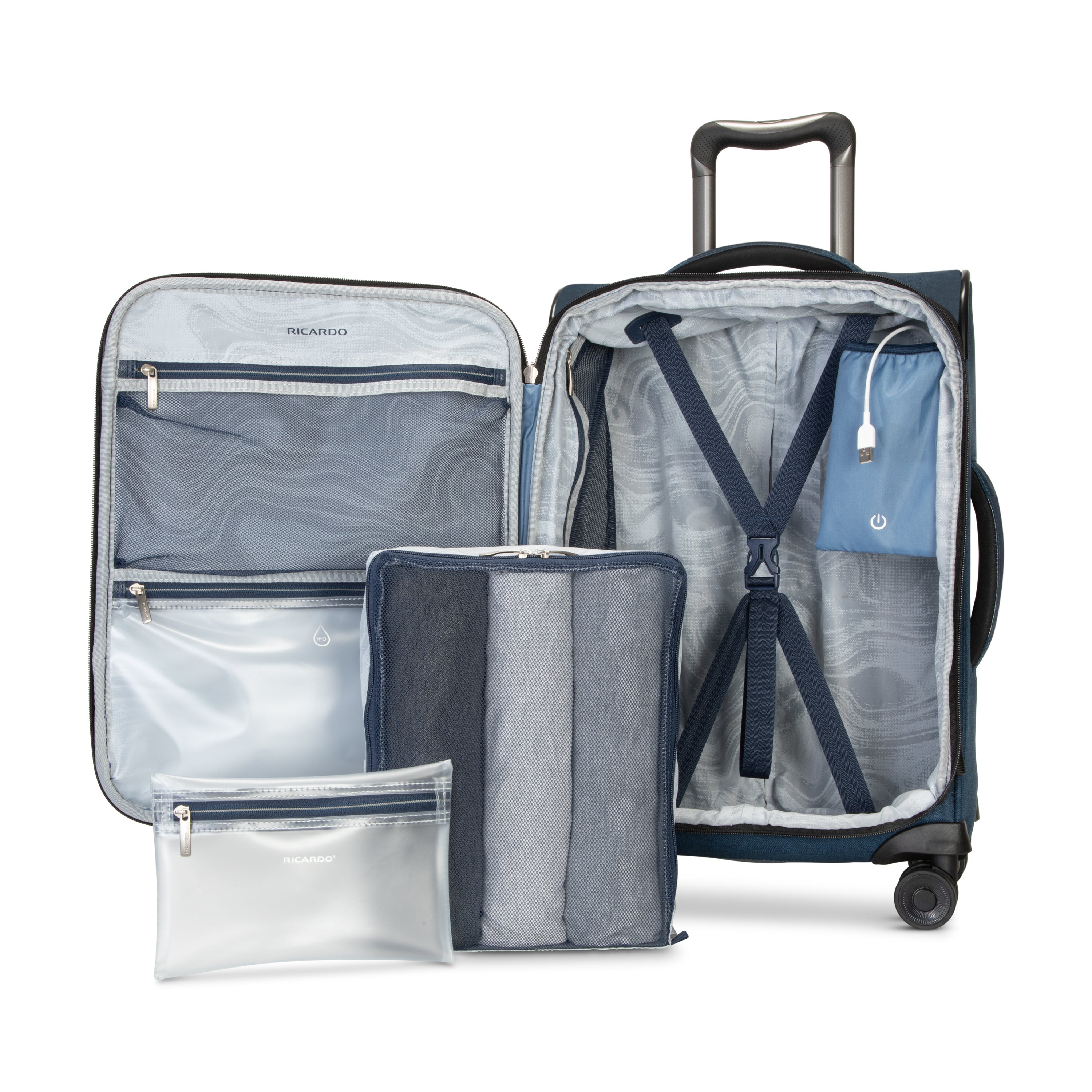 Ricardo Beverly Hills Malibu 3.0 Expandable Spinner Carry On Luggage - Lightweight Suitcase for Air Travel, Business Trips & Weekend Getaways