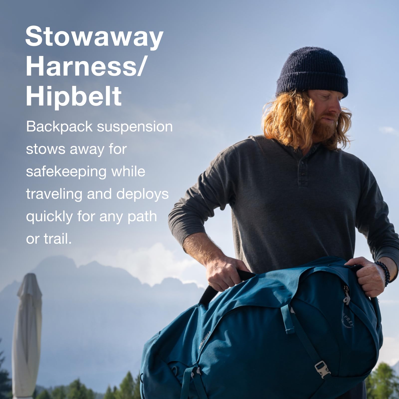 Osprey Farpoint 55L Men's Travel Backpack - Lightweight Hiking Backpack for Outdoor Adventures, Camping & Air Travel - Gopher Green
