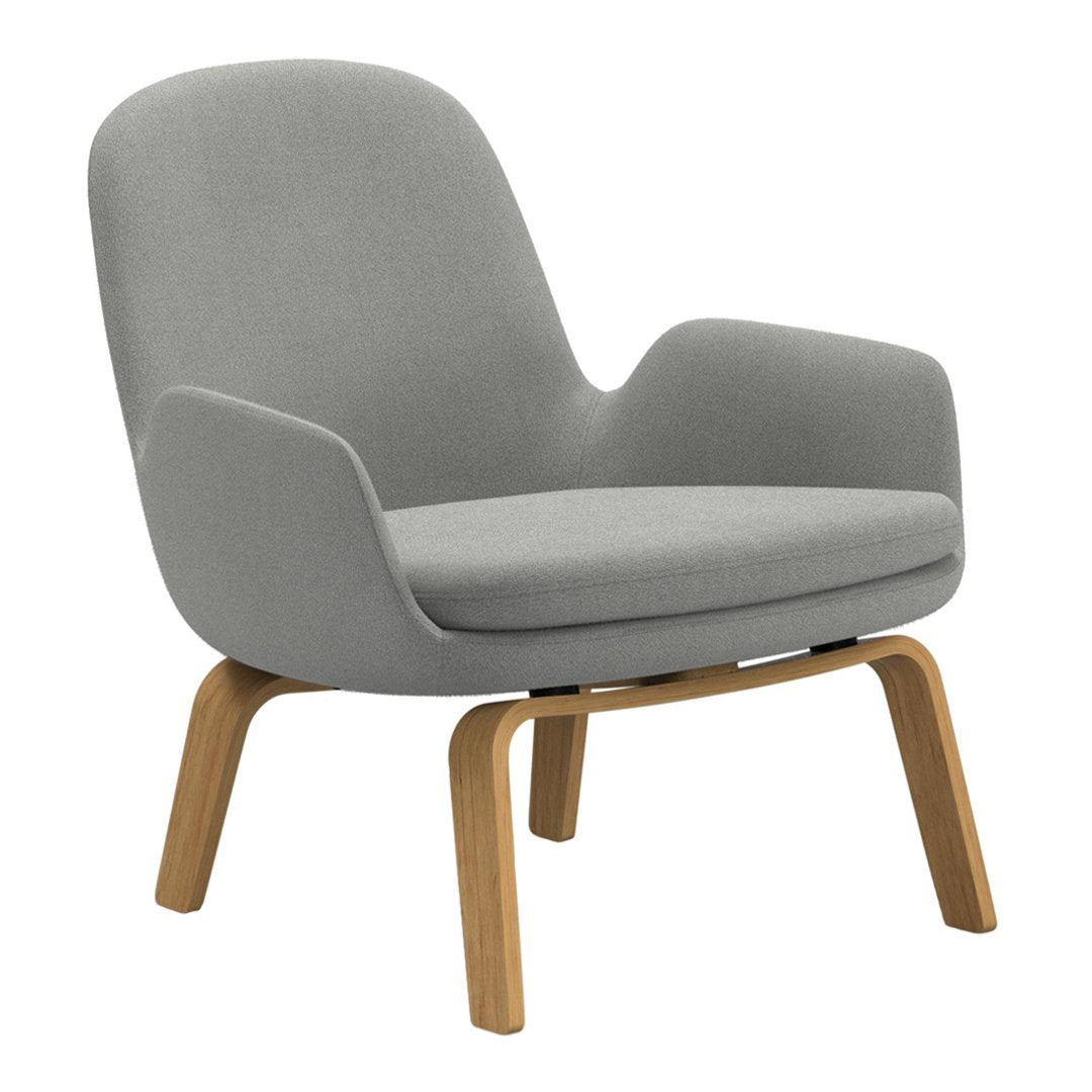 Modern Era Lounge Chair - Low Profile Mid Century Design for Living Room, Bedroom & Office - Comfortable Relaxing Armchair with Wooden Legs