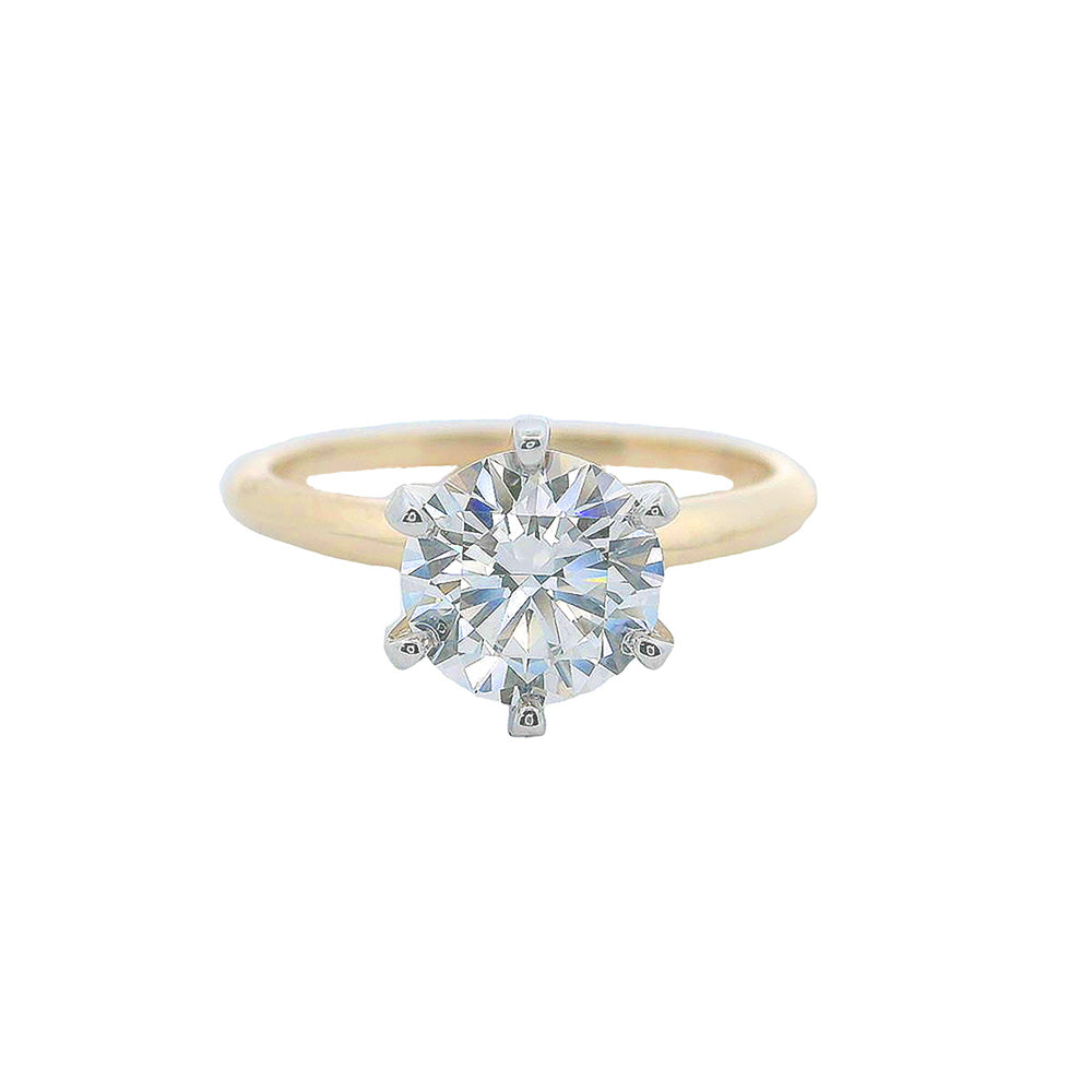 1.5 Carat Round Lab-Grown Diamond Solitaire Engagement Ring - 14K Gold Knife Edge Band, 6-Prong Setting for Classic Elegance | Perfect for Proposals, Anniversaries & Bridal Jewelry