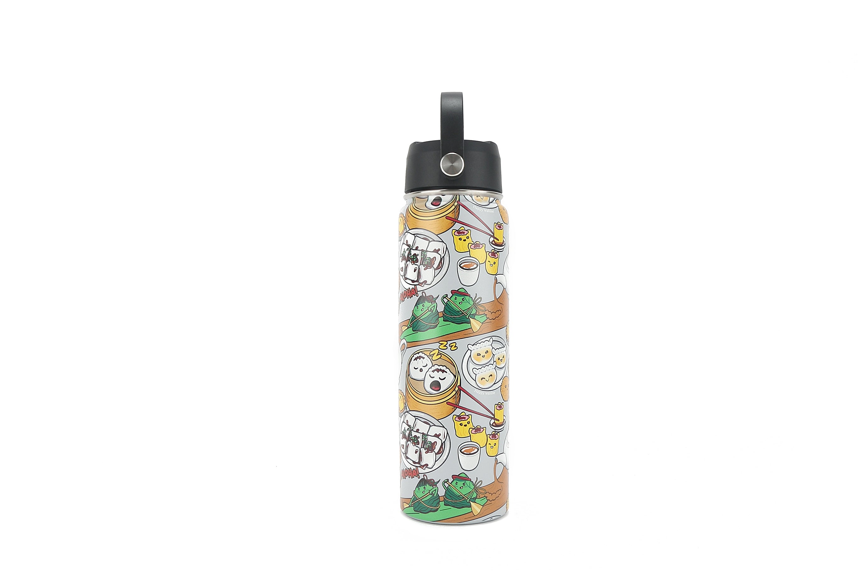 24oz Insulated Stainless Steel Water Bottle - Leakproof, BPA-Free, Keeps Drinks Hot/Cold for 24 Hours - Perfect for Gym, Hiking & Work (Dim Sum Grey)