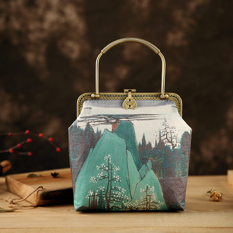Fashion Printed Chain Strap Shoulder Crossbody Top Handle Handbag for Women - Perfect for Work, Travel, and Evening Events