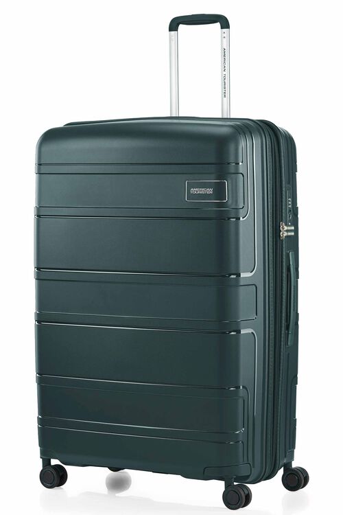 American Tourister Light Max 82cm Large Spinner Suitcase - Varsity Green | Durable Expandable Luggage for Travel, Business Trips & Vacations